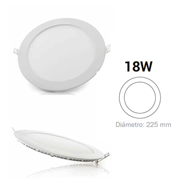 Led Panel Circular 18 Watts Empotrar